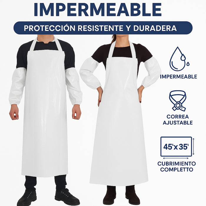 Pechera De Hule Pvc Delantal Impermeable Carnicero Industria