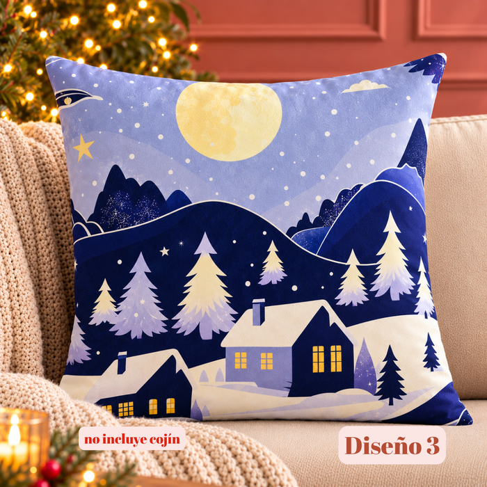 Pack 4 Fundas Cojín Navideñas 45x45 Cm Decorativas Navidad INVIERNO