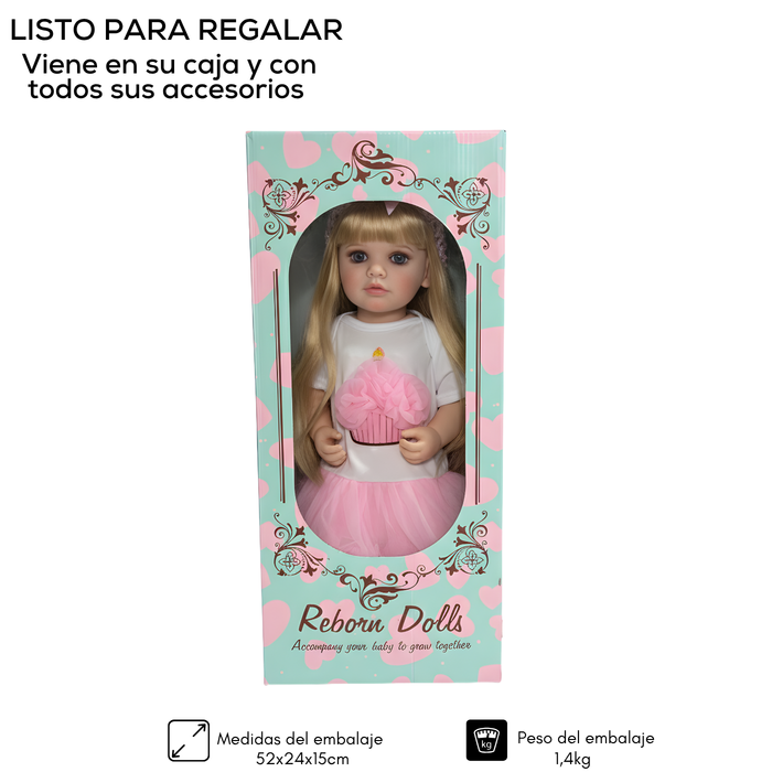 Muñeca Bebé Reborn Silicona Con Sonidos Y Movimientos