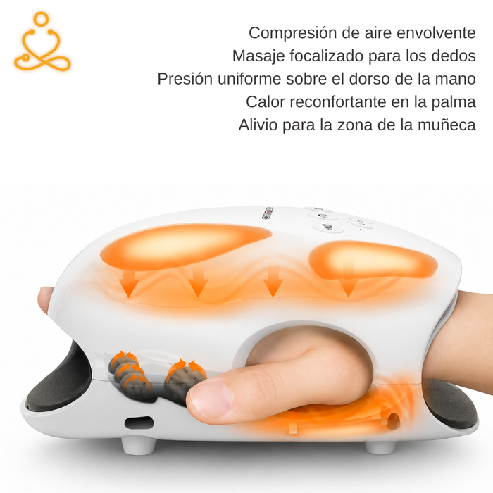 Masajeador De Manos Inalambrico Compresión Calor Recargable