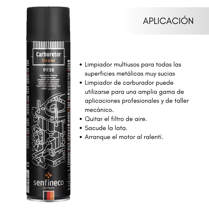 Limpia Carburador 650ml Senfineco X2