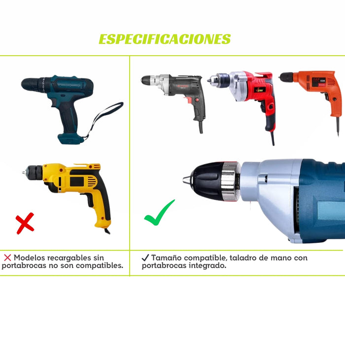 Adaptador Taladro Universal Para Broca Cuadrada Caladora