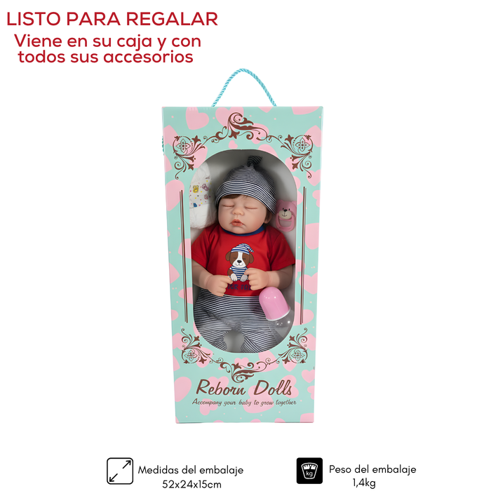 Muñeco Bebé Reborn Marinero Silicona Realista Con Accesorios