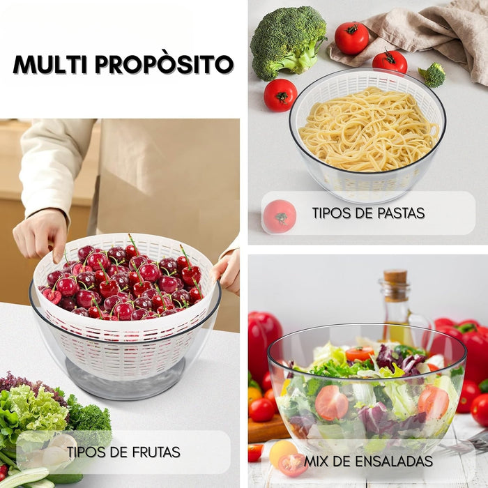 Secador De Verduras Centrifuga Lechuga Multifunción 6l