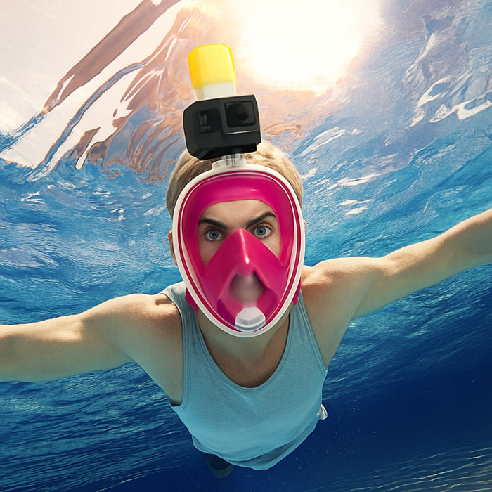 Máscara Antiniebla Para Buceo Snorkel Con Soporte Gopro