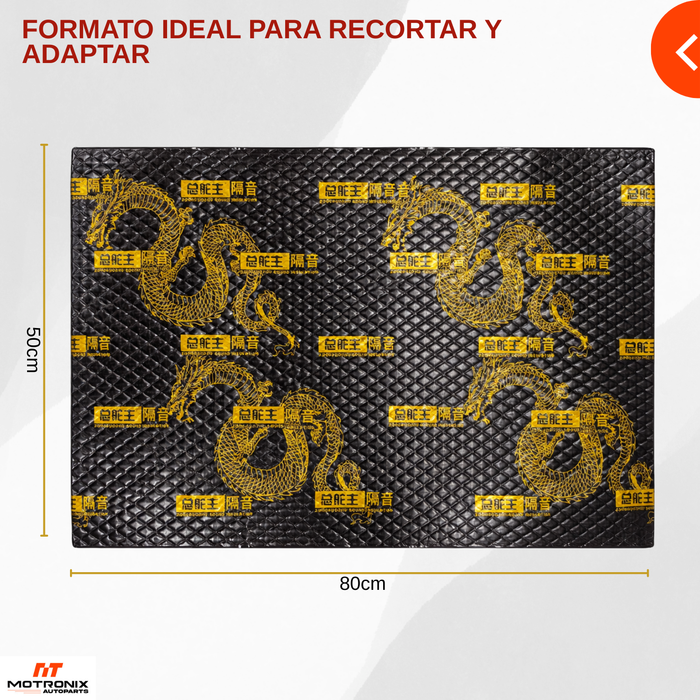 Aislante Térmico Acústico Automotriz Insonorizante 50x80cm