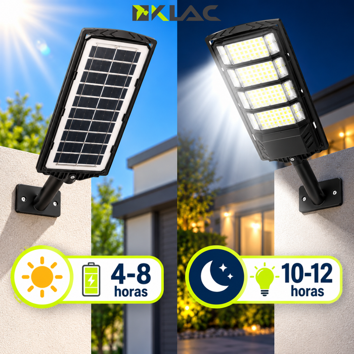 Foco Solar Led Exterior Sensor Control Remoto Ip67