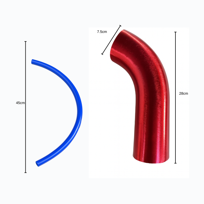 Kit Inducción Corta + Filtro De Aire Cónico Universal Auto