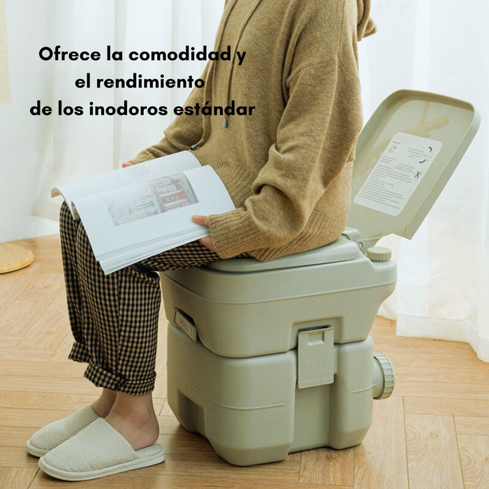 Baño Químico Portátil 20 Litros Reusable Camping Outdoor