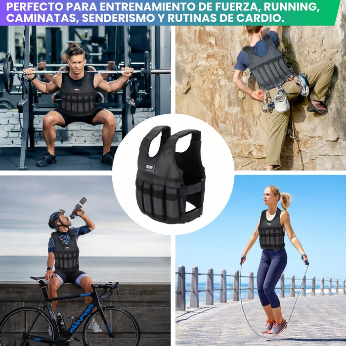 Chaleco Con Peso Ajustable Para Hacer Ejercicios 50kg