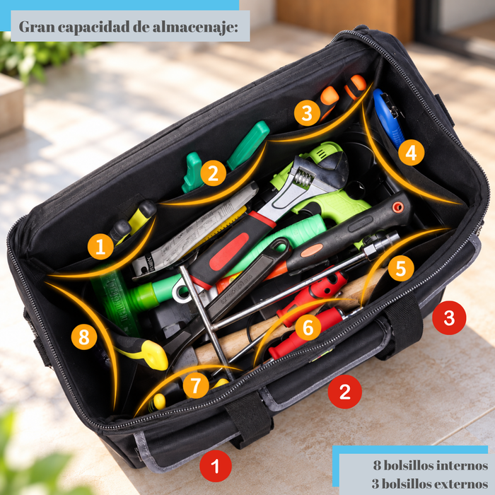Bolso Porta Herramientas Con Ruedas Con 20 Pulgadas