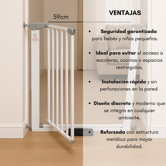 Reja Seguridad Escalera Puerta Barrera Ajustable Bebes Niños