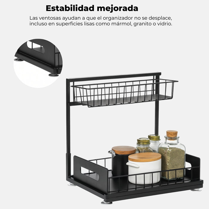 Organizador Estante Multiuso Bajo Lavaplatos Cocina Baño