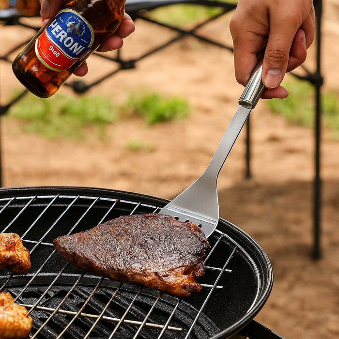 Set Parrillero Asado 7 Pcs Kit Accesorios Parrilla Barbacoa