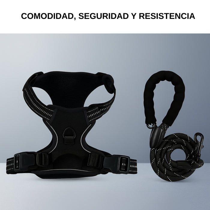 Pechera Para Perro Arnés Ajustable Reflectantes Con Correas