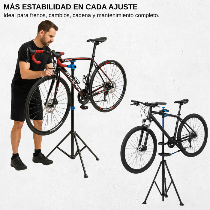 Atril Bicicletas Para Mantenimiento Ajustable Y Plegable