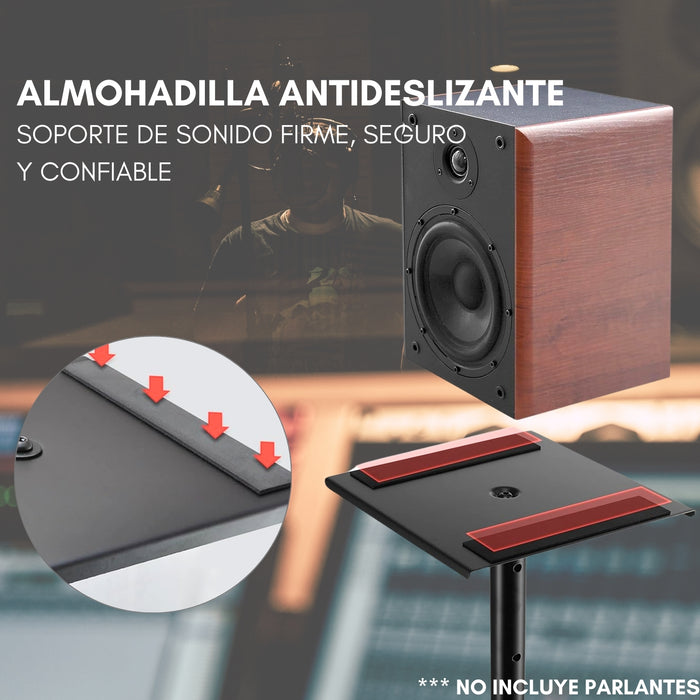 Par Atril Parlantes Monitor Estudio Soporte Altavoces Negro