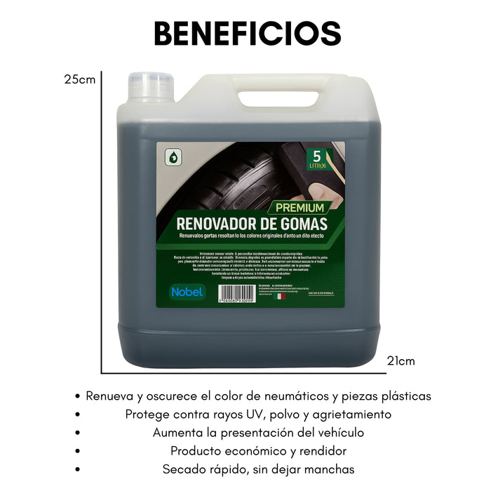 Renovador Neumaticos Gomas Abrillantador Premium 5 Litros