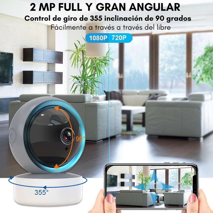 Camara Monitor Bebe Seguridad Vision Nocturna Wifi 355