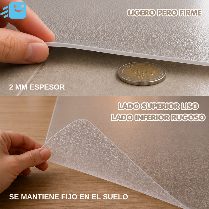 Protector Piso Flotante Silla Oficina Transparente 90x120cm