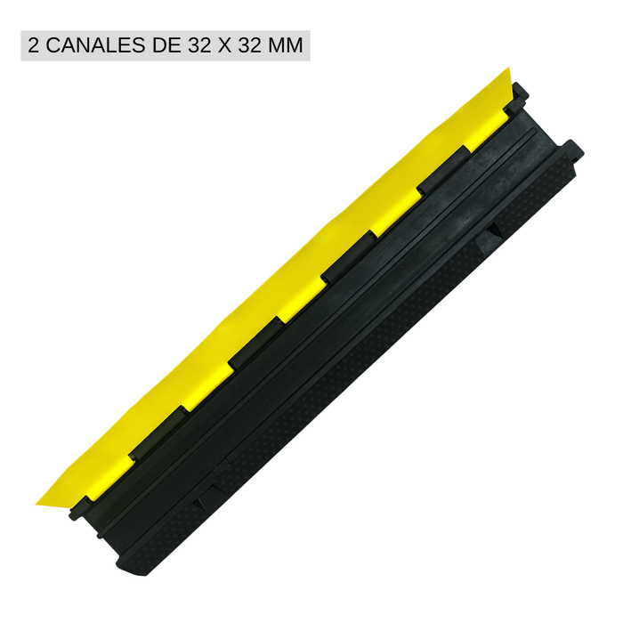 Pasa Cables Rampa Protector De Cable 2 Canales Pasacables Protector 2 Cables 32mm, 5 Tonelada Cada Unión Telotenemos