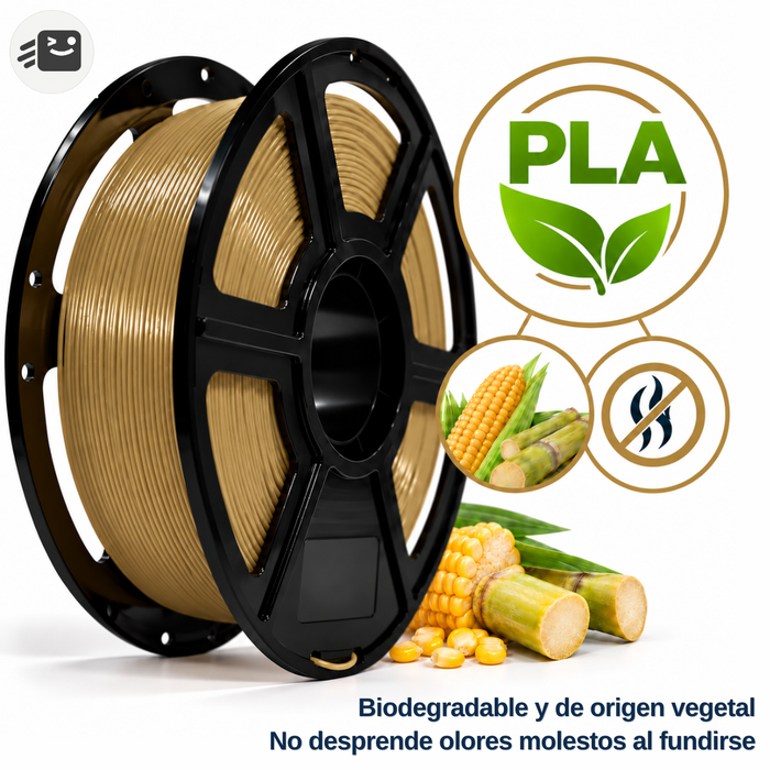 Filamento Pla Para Impresión 3d 1.75mm 1 Kg Color Dorado