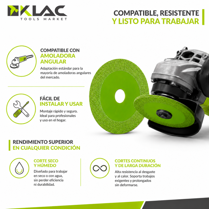 Disco De Corte De Vidrio De 25 Piezas Para Amoladora Angular