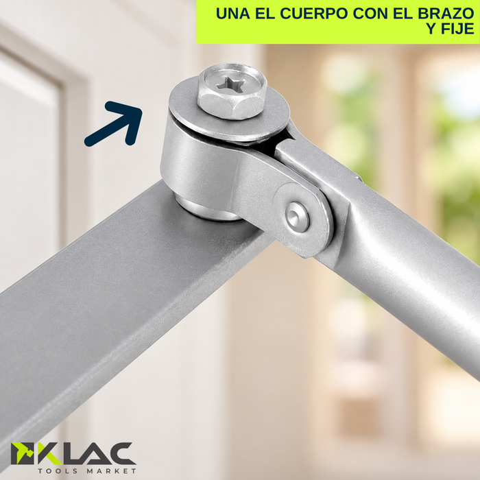 Brazo Hidráulico Puerta 45 A 120kg Cierra Puertas Automático