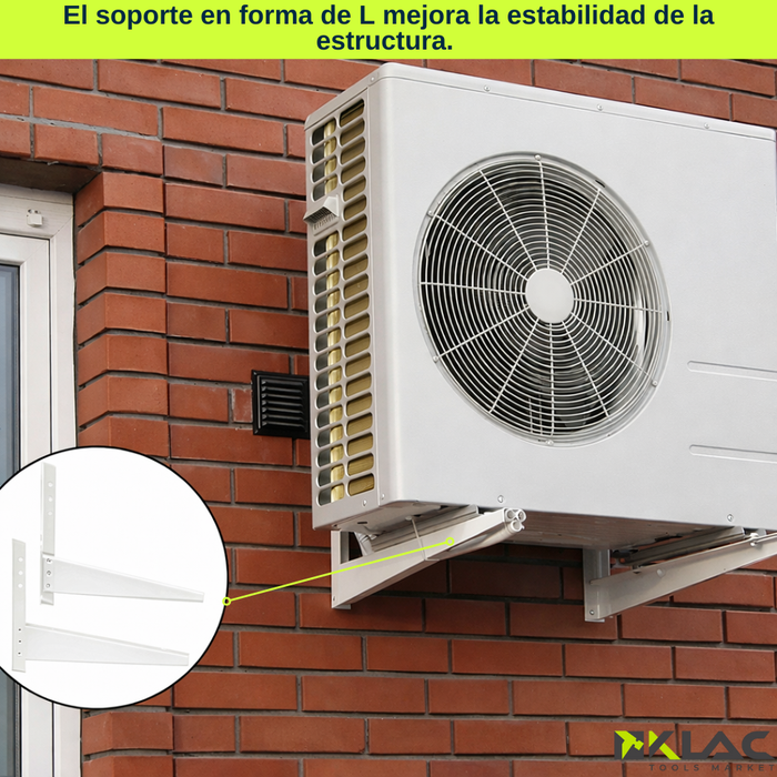 Soporte Aire Acondicionado 9000 A 18000 Btu Muro Exterior