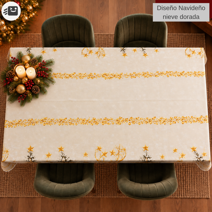 Mantel Navideño Mesa Decoración Navidad 145x200cm Fiestas
