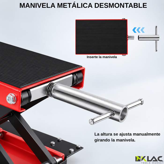 Elevador Moto Gata Tijera 500 Kg Banco Mecánico Taller