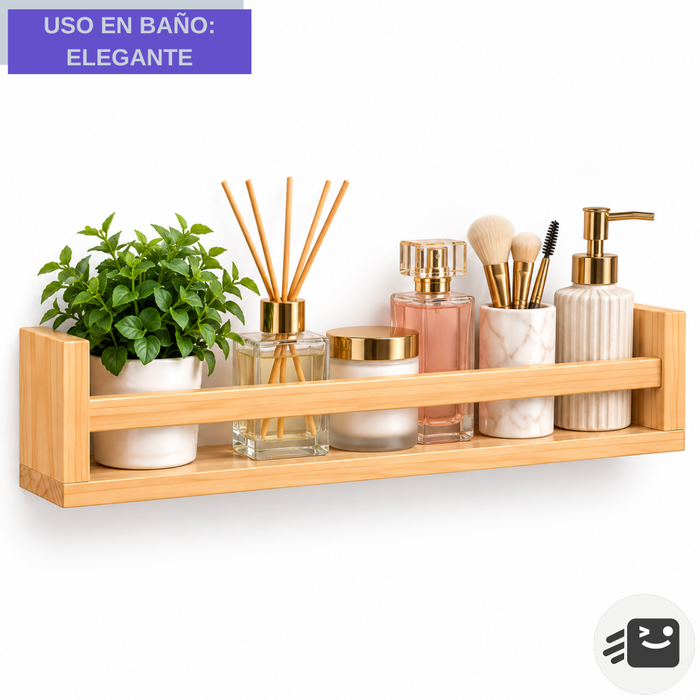 Repisas Flotantes Set 4 Tipo Madera Para Pared