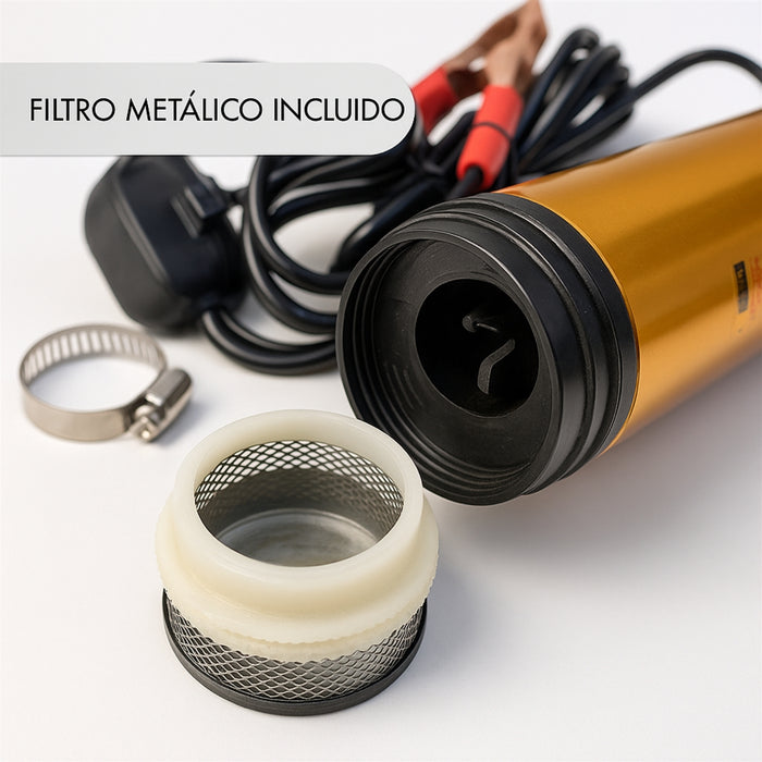 Kit Bomba Trasvasije Diesel Parafina 12v Manguera Pistola