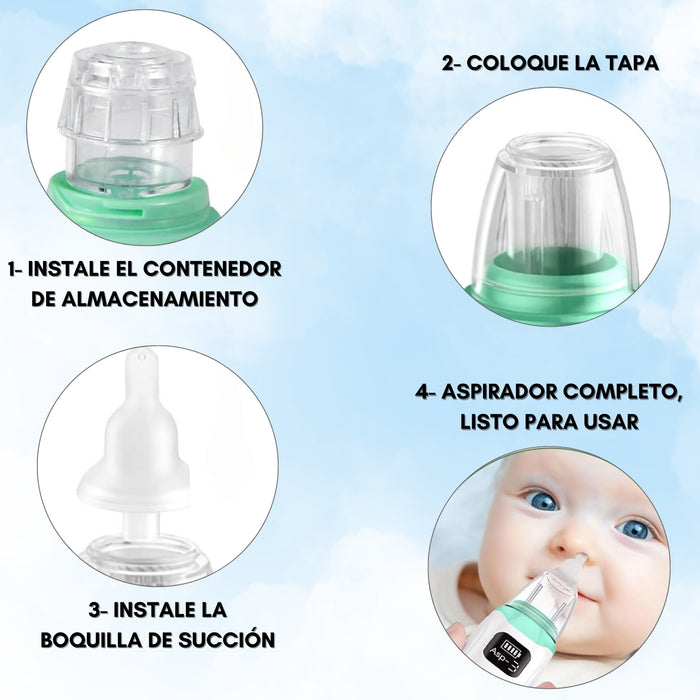 Aspirador Nasal Removedor Mocos Eléctrico Para Bebés Niños