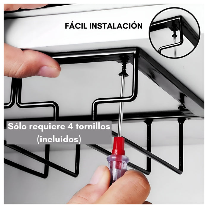 Estante Porta Copas de Vino Gabinete Repisa Bar 12 Copas