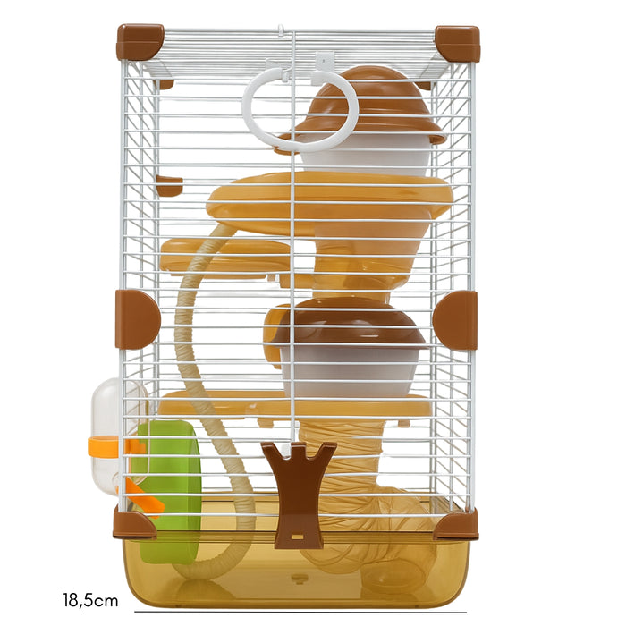 Jaula Para Hamster Armable 3 Pisos Bebedero Rueda Comedero