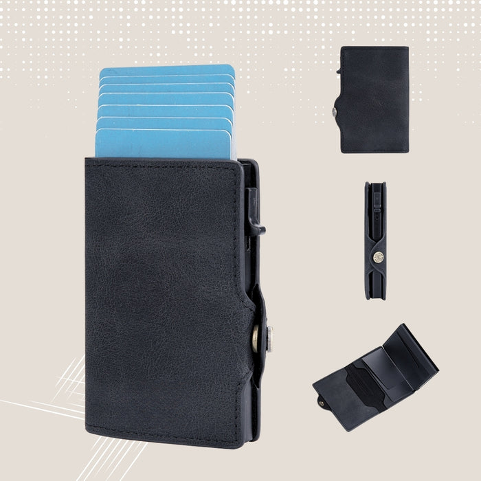 Billetera Porta Tarjetas Con Proteccion Anti Robo Rfid