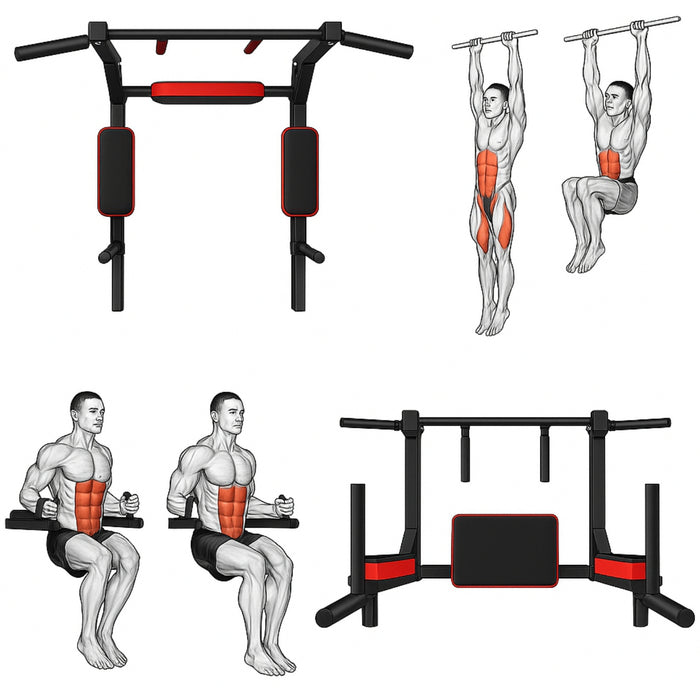 Ejercicios Multifuncional Barra Dominadas Pared Gym 8 En 1