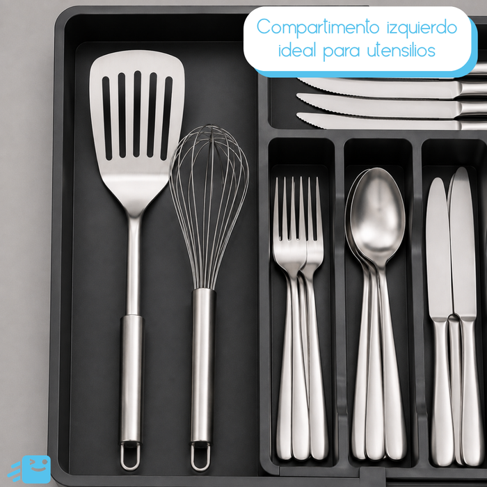Organizador De Cubiertos Expandible Para Cajón Cocina 8 Compartimientos