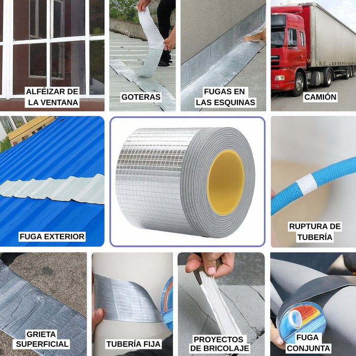 Cinta Sellador Butilo Techo Gotera Impermeable 100mm X 10m