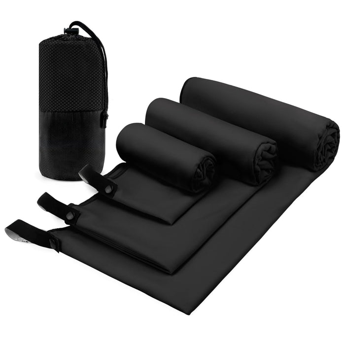 Toalla Microfibra Set De 3 Baño Viaje Natación Secado Rápido