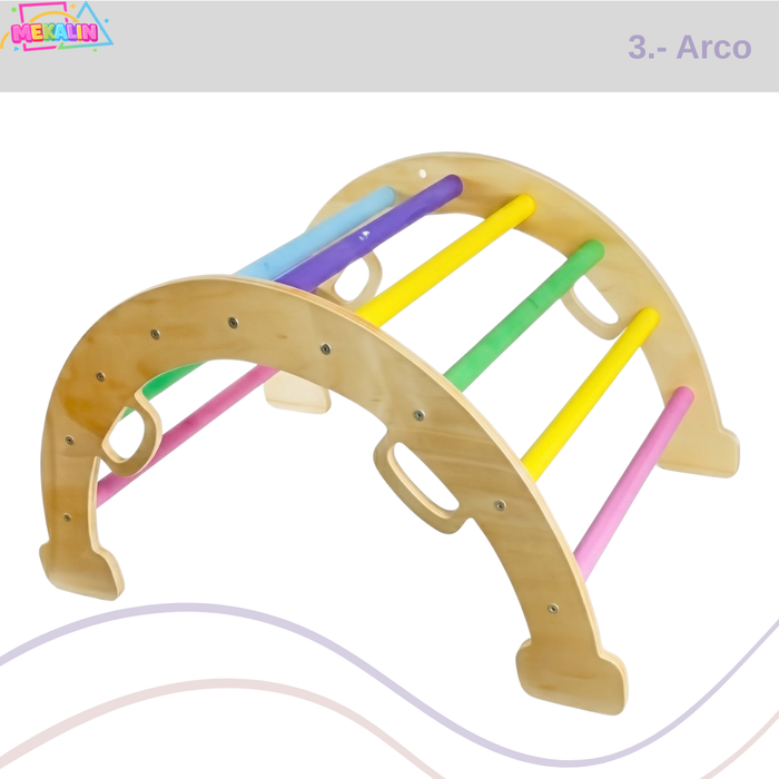 Escalador Juego Montessori Niños Madera Triangulo Pikler