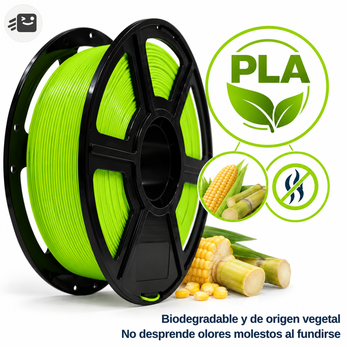 Filamento Pla Para Impresión 3d 1.75mm 1 Kg Color Verde Limón