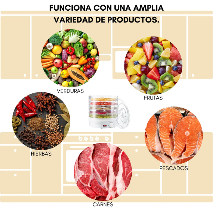 Deshidratador De Alimentos Electrico Verdura Carnes 5 Capas