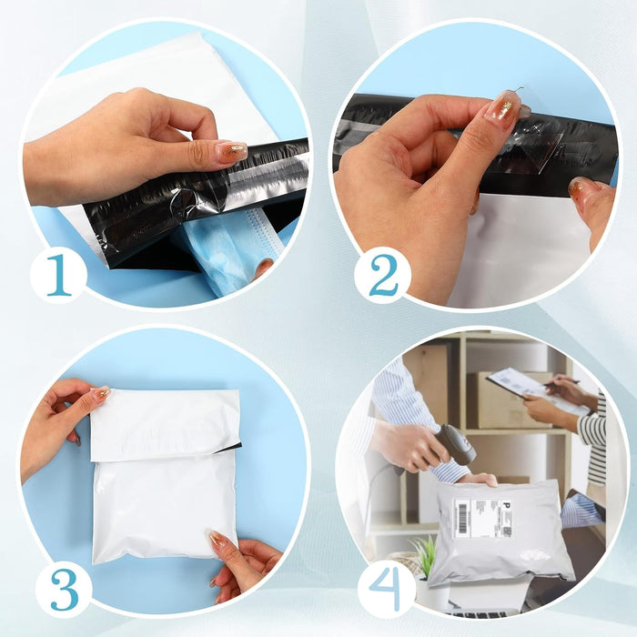 100 Bolsas De Plastico Courier Con Adhesivo Envio 15x25cm