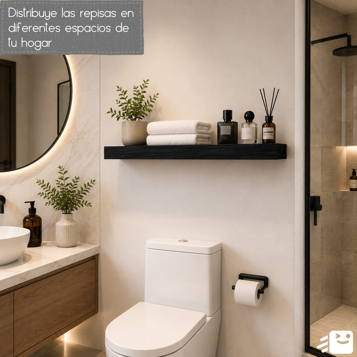 Organizador De Madera Elegancia Moderna X3 Negro