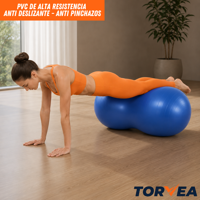 Pelota Yoga Pilates Balón Maní 75x40cm Fitness Ejercicio
