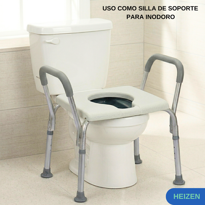Silla Baño Ducha Portatil Adulto Mayor Enfermos Aluminio