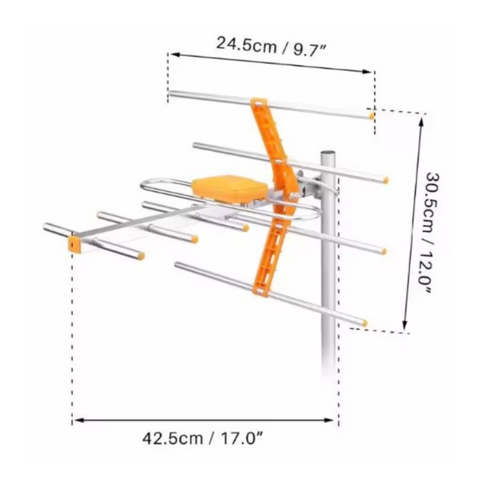 Antena De Television Digital Para Exteriores Hdtv Cable 15m