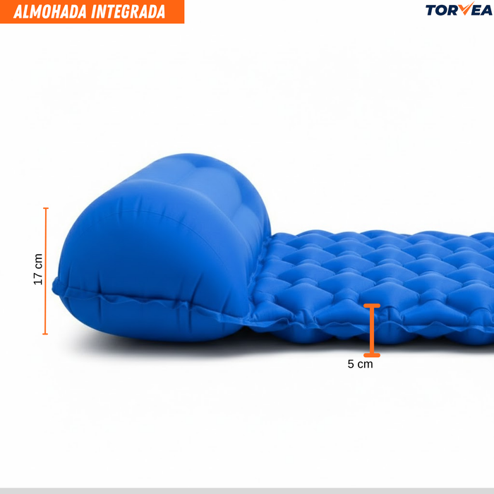 Colchón Inflable Portátil 1 plaza Torvea Colchoneta Camping